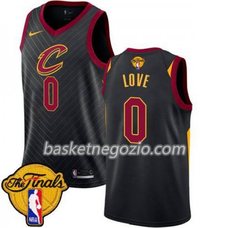 Canotte Uomo Cleveland Cavaliers Kevin Love 0 23 2018 NBA Finals Patch Nike Nero Swingman